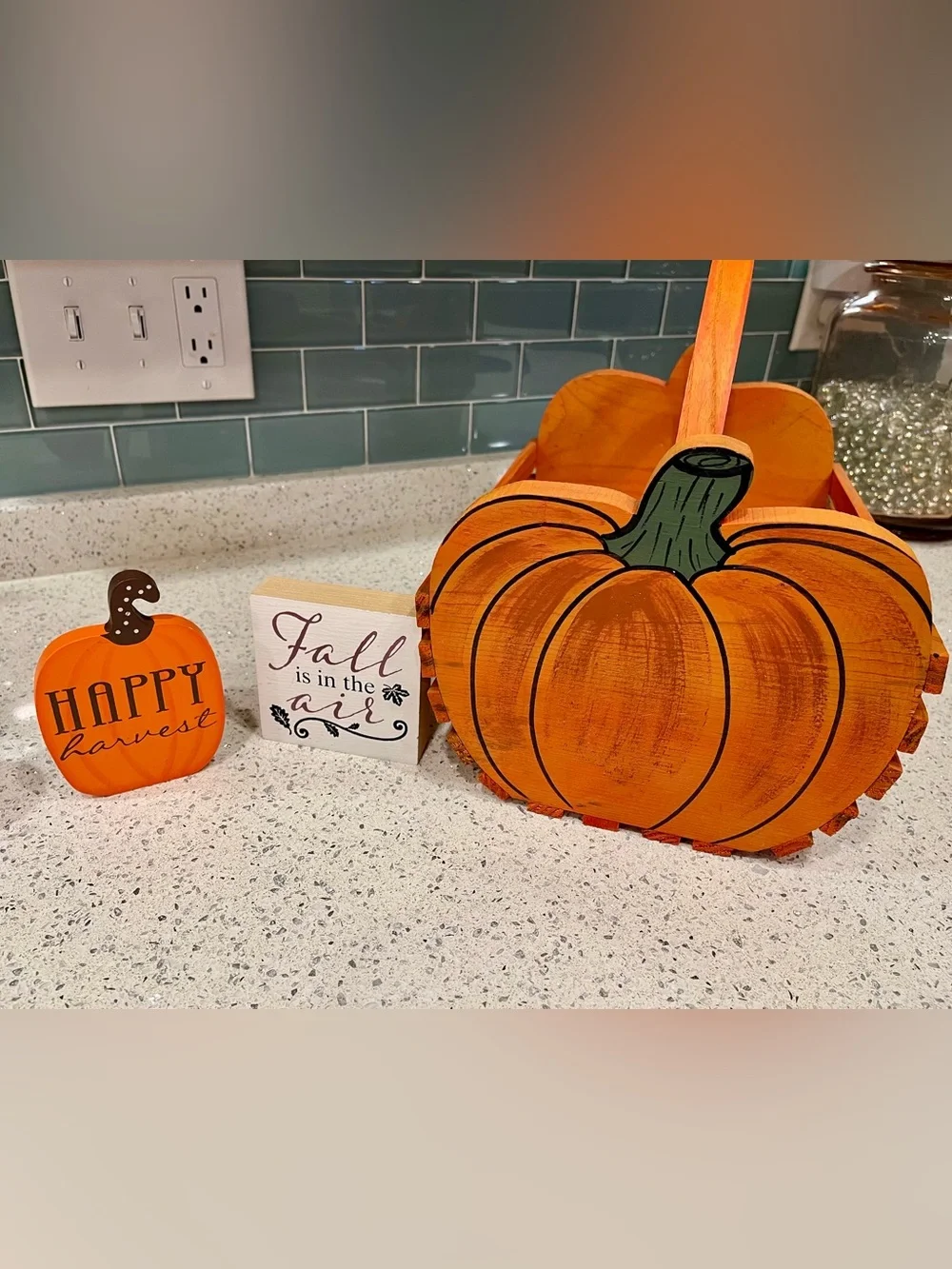 Fall 'Happy Harvest' Orange, Rust, Brown Décor Home Accents